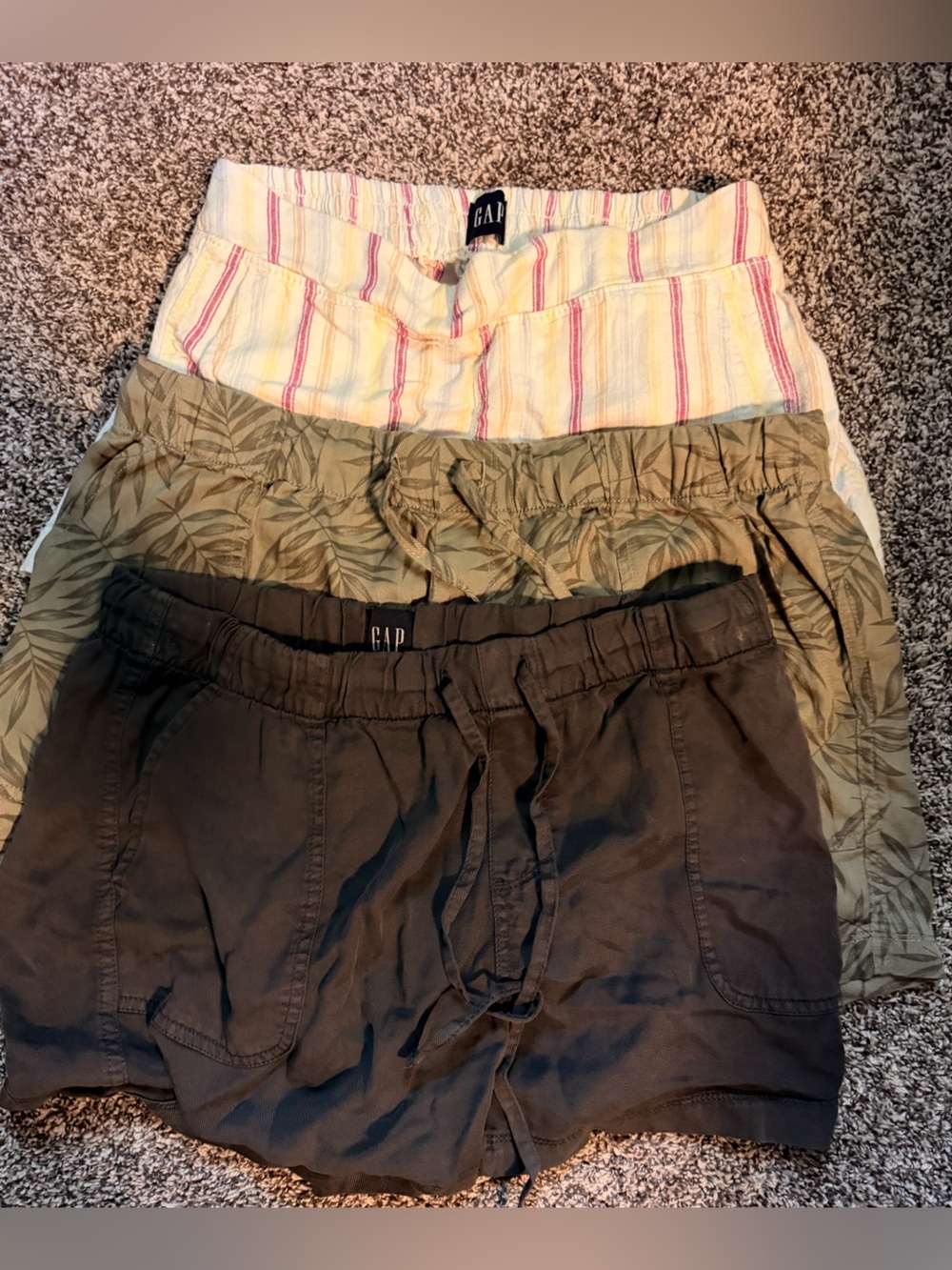 GAP Kids Dark Brown Elastic-Waist Shorts